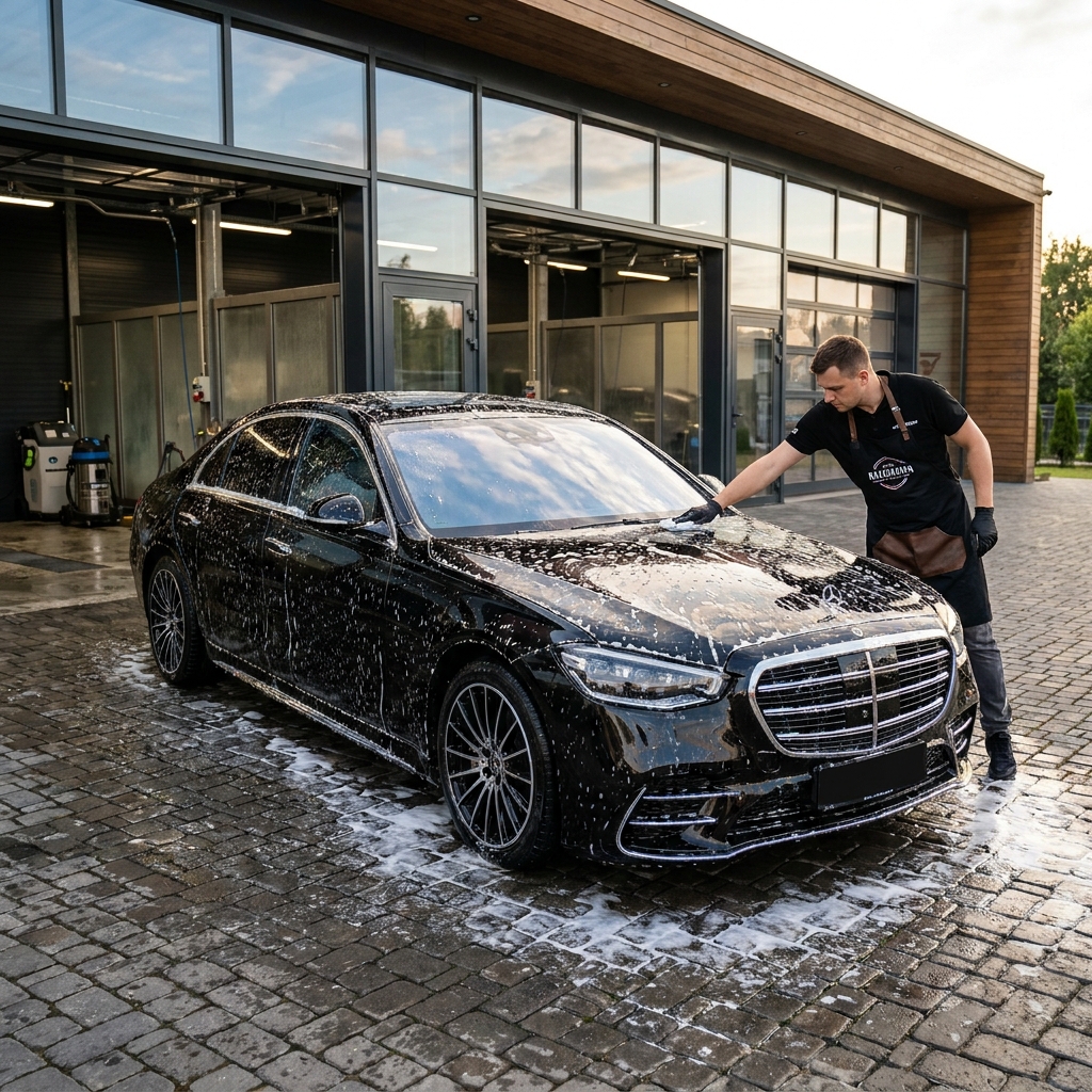 Exterior hand wash car detailing